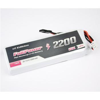 FullPower Batteria RX LiPo 2S 2200mAh 35C V2 spina JR